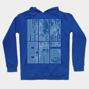 Mumbai, India City Map Typography - Blueprint Hoodie